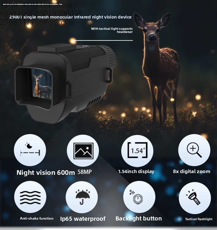 Z9001 Monóculo Térmico 40MP co - Thermal Scope Night Vision Monocular avaliação e preço