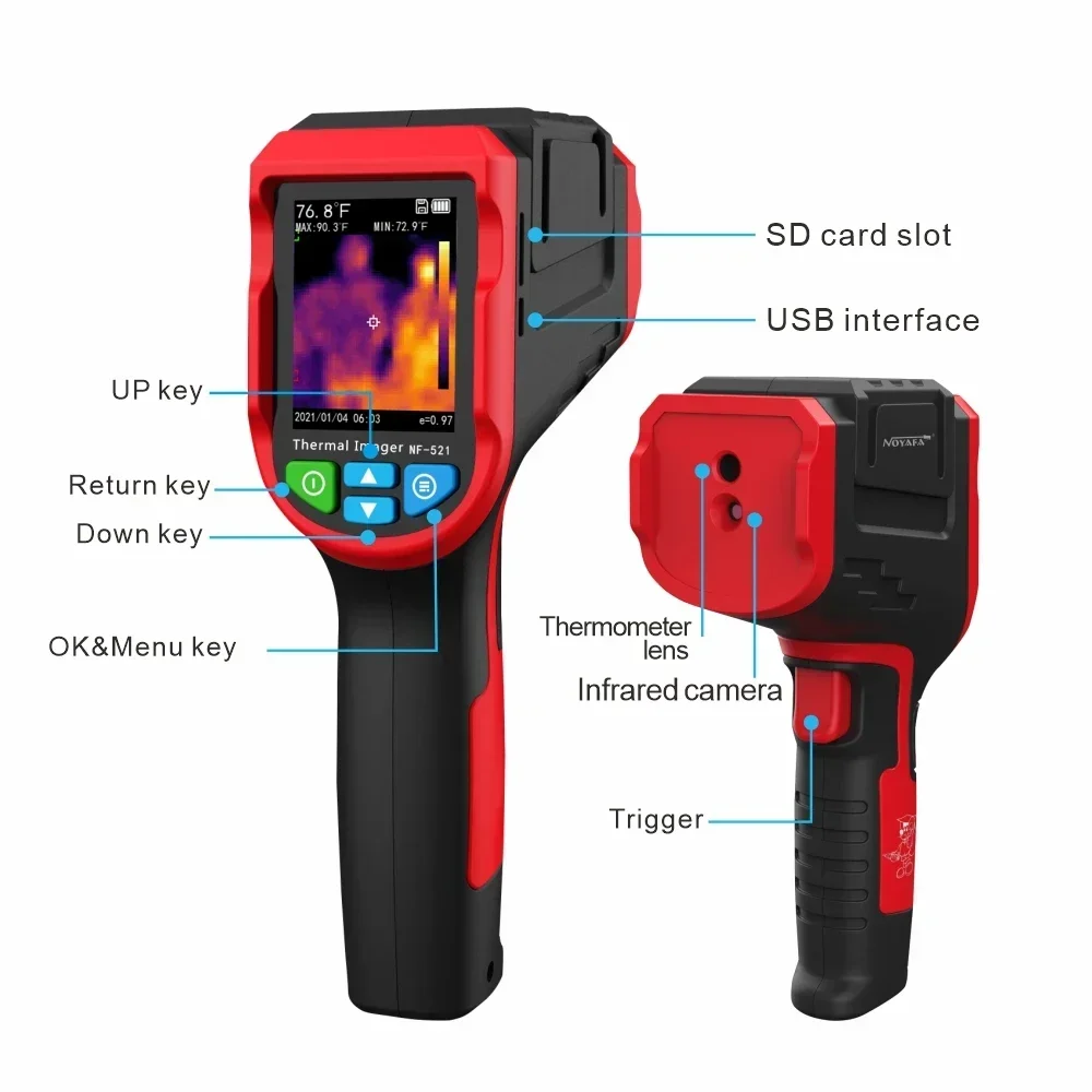 Câmera termográfica com imagem - Nf 521 Thermal Imaging Camera avaliação e preço