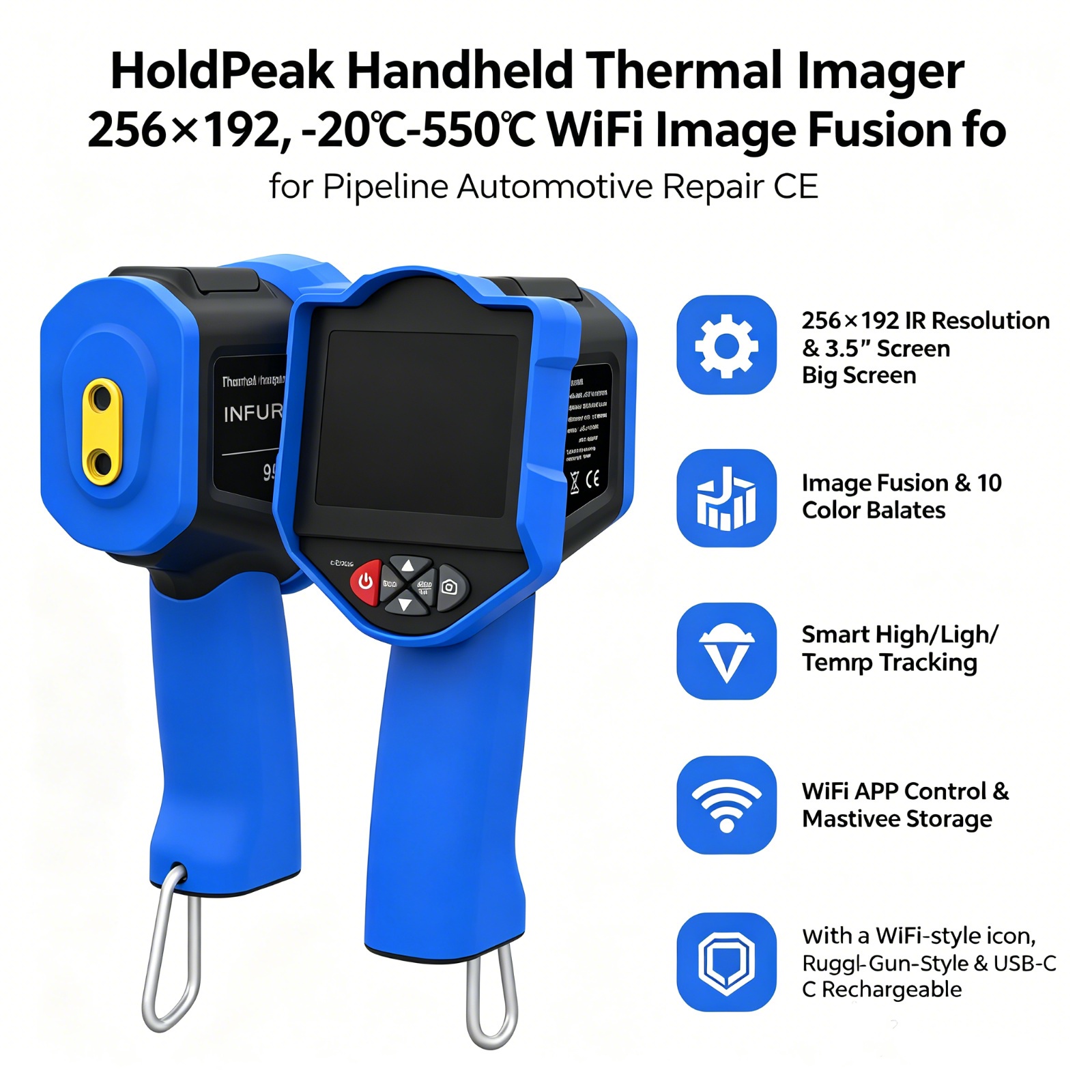 Câmera termográfica HoldPeak,  - Thermal Imaging Camera 256X192 avaliação e preço